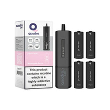Load image into Gallery viewer, 20mg Quadro 2.4K Pod Vape Kit 4 in 1 Black Series 2400 Puffs Vaping Products Quadro
