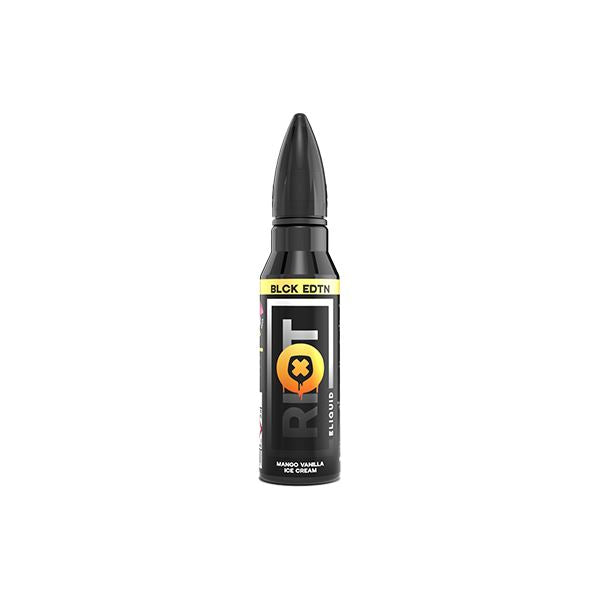 0mg Riot Squad Black Edition V2 2x 50ml Shortfill (70VG/30PG) Vaping Products Riot Squad Mango Vanilla Icecream 