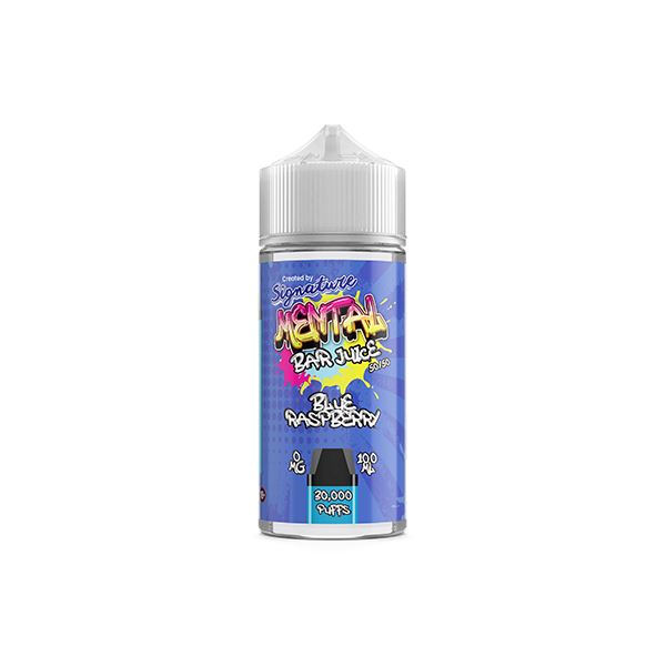 0mg Signature Mental Bar Juice 100ml Shortfill (50PG/50VG) Vaping Products Signature Vapours Blue Raspberry 