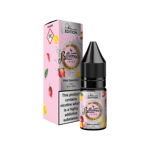 10mg Billionaire Juice Platinum Edition 10ml Nic Salts (50VG/50PG) E-liquids Billionaire Juice Pink Diamond 