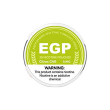 Load image into Gallery viewer, 14mg EGP Nicotine Pouches - 20 Pouches Smoking Products EGP 
