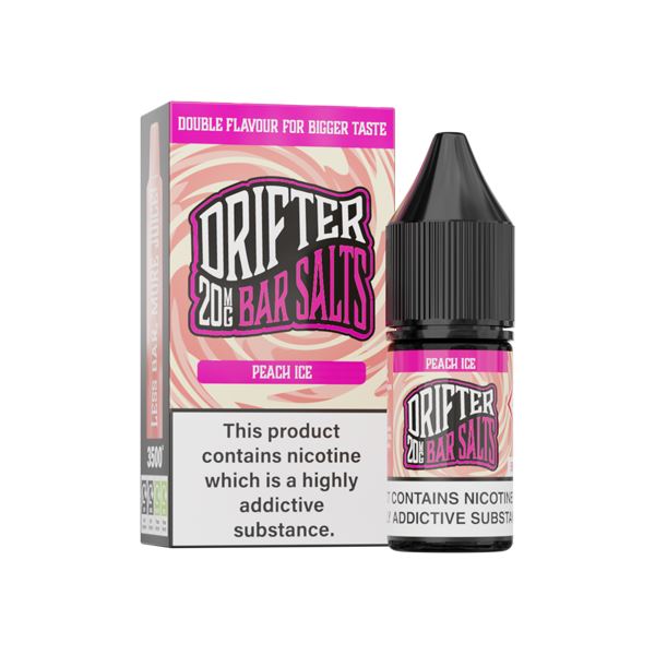 20mg Drifter Bar Salts 10ml Nic Salts (50VG/50PG) E-liquids Drifter Peach Ice 