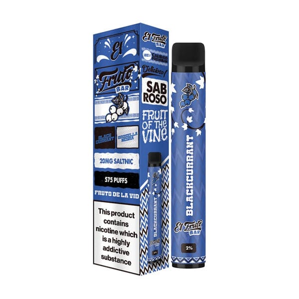 20mg El Fruto Bar Disposable Vape Device 575 Puffs Vaping Products El Fruto Blackcurrant 