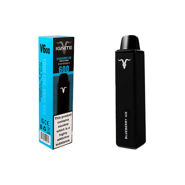 20mg IGNITE V600 Disposable 600 Puff Vaping Products IGNITE Blueberry Ice 