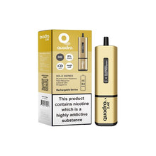 Load image into Gallery viewer, 20mg Quadro 2.4K Pod Vape Kit 2400 Puffs Vape Kits Quadro Gold Series 
