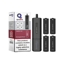 Load image into Gallery viewer, 20mg Quadro 2.4K Pod Vape Kit Black Series 2400 Puffs Vape Kits Quadro 
