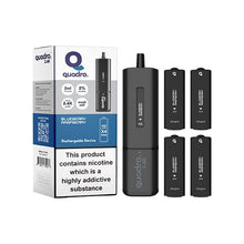 Load image into Gallery viewer, 20mg Quadro 2.4K Pod Vape Kit Black Series 2400 Puffs Vape Kits Quadro 
