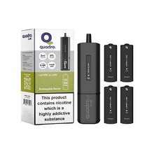 Load image into Gallery viewer, 20mg Quadro 2.4K Pod Vape Kit Black Series 2400 Puffs Vape Kits Quadro 
