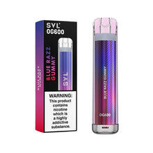 Load image into Gallery viewer, 20mg SVL OG600 Disposable Vape 600 Puffs Vaping Products SVL Blue Razz Gummy 
