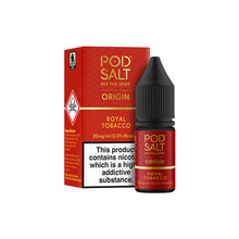 Load image into Gallery viewer, 20mg Pod Salt Origins 10ml Nic Salt (50VG/50PG) Vaping Products Pod Salt Royal Tobacco 

