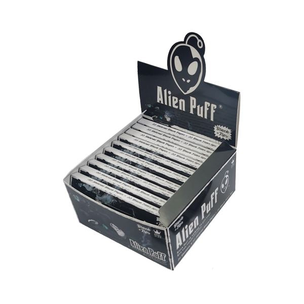33 Alien Puff King Size Black Rolling Papers With Tips Smoking Products Alien Puff 