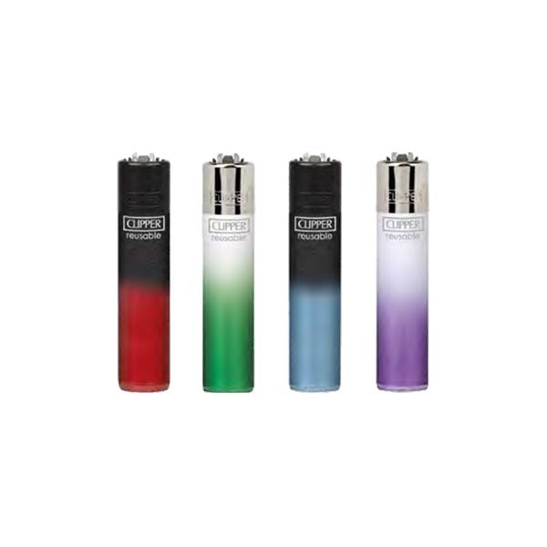 40 Clipper CP11RH Classic Large Flint Crystal Gradient Mix Lighters - CL2C000UKH Smoking Products Clipper 