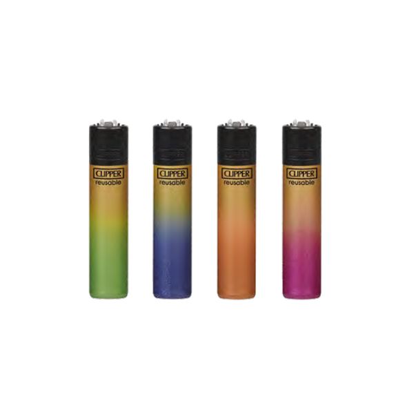 40 Clipper CP11RH Classic Large Flint Gold Gradient Lighters - CL2C250UKH Smoking Products Clipper 