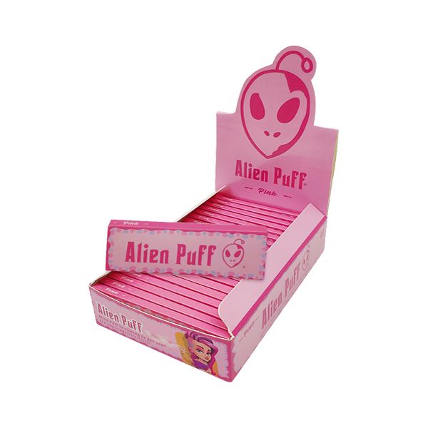 50 Alien Puff 1 1/4 Size Pink Rolling Papers Smoking Products Alien Puff 