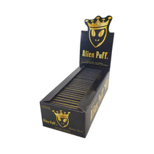 Load image into Gallery viewer, 62 Alien Puff Black &amp; Gold Queen Size Unbleached Brown Rolling Papers Smoking Products Alien Puff 
