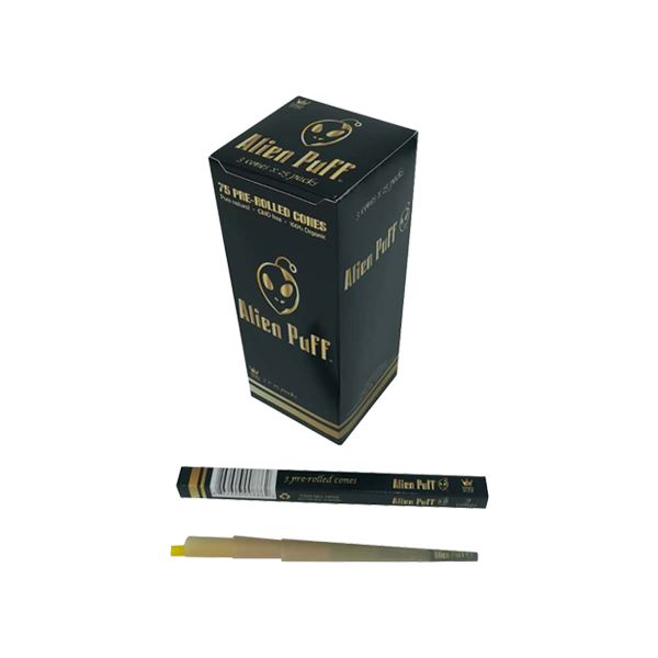75 Alien Puff Black & Gold King Size Pre-Rolled Cones Smoking Products Alien Puff 