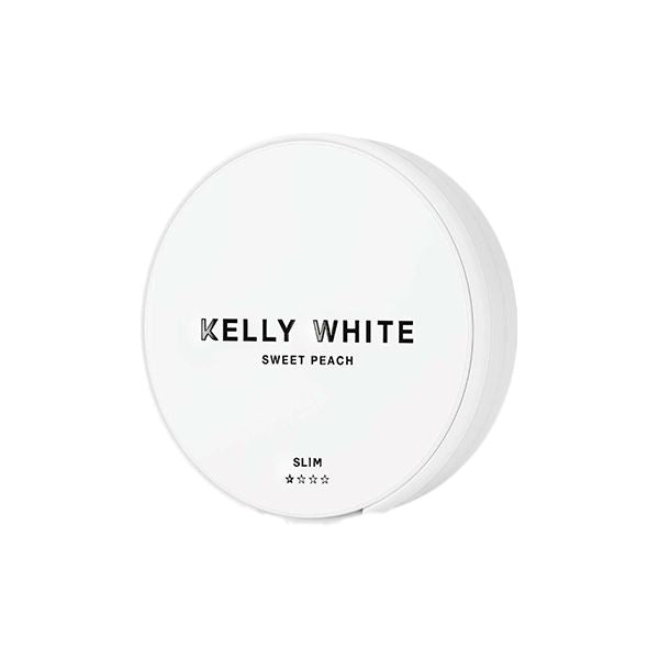 8mg Kelly White Slim Medium Sweet Peach Nicotine Pouches - 20 Pouches Smoking Products Kelly White 