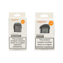 Load image into Gallery viewer, Aspire Minican Replacement Pods Two Pack 2ml (0.8Ohm/1.2Ohm)

