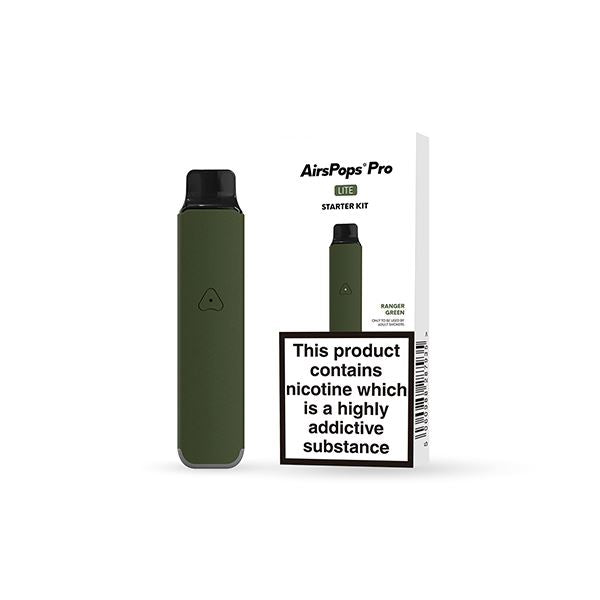 Air Scream Air Pops Pro Lite Vape Device Starter Kit Vape Kits Airscream Ranger Green 