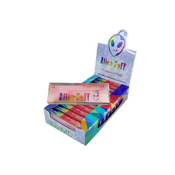 Alien Puff 1.25 Size Transparent Pack Pink Papers & Filter Tips 12 Booklets (HP2208) Smoking Products Alien Puff 