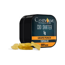Load image into Gallery viewer, Canevolve 99% CBD Shatter - 1g CBD Products Canevolve Grape Punch 
