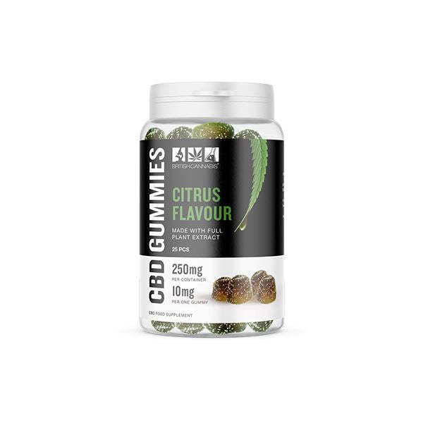 CBD by British Cannabis 250mg CBD Gummies Citrus - 25 Pieces CBD Products CBD By British Cannabis 