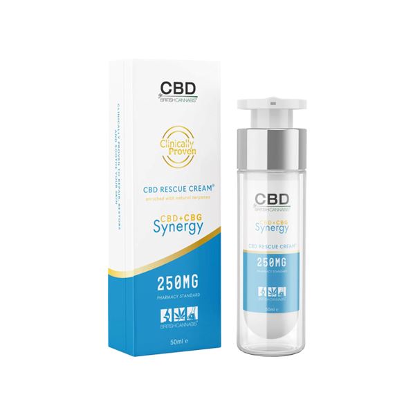 CBD By British Cannabis Synergy 250mg CBG + CBD Rescue Cream - 50ml CBD Products CBD by British Cannabis 