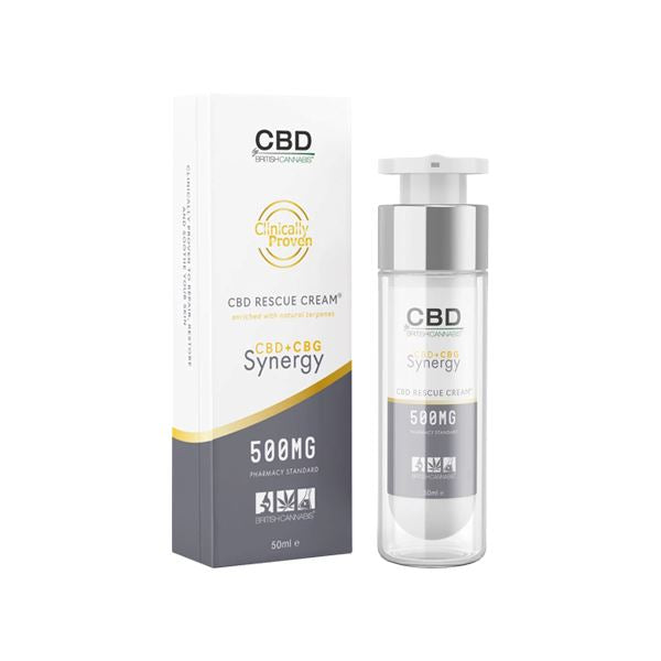 CBD By British Cannabis Synergy 500mg CBG + CBD Rescue Cream - 50ml CBD Products CBD by British Cannabis 