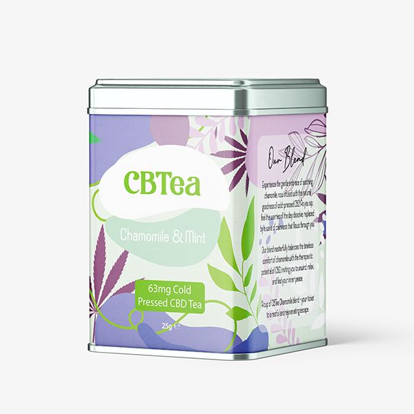 CBTea 63mg Cold Pressed Full Spectrum CBD Chamomile & Mint - 25g CBD Products CBTea 