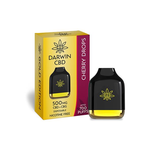 Darwin 500mg CBD + CBG Cube Disposable 700 Puffs CBD Products Darwin Cherry Drops 