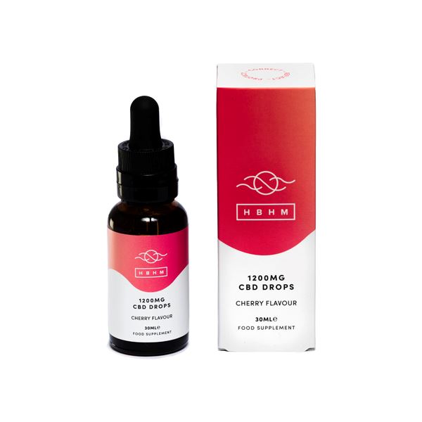 HBHM 1200mg CBD MCT Oil - 30ml CBD Products HBHM Cherry 