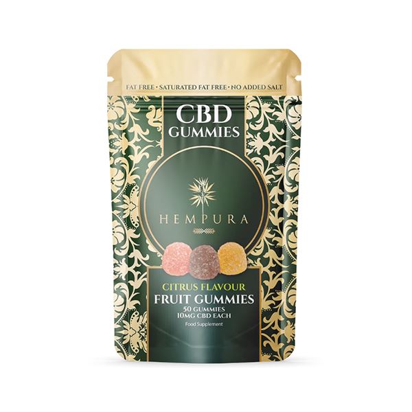 Hempura 500mg CBD Citrus Fruit Gummies - 50 Pieces CBD Products Hempura 