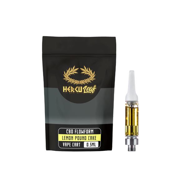 HercuLeaf 450mg CBD Vape Cartridge 0.5ml CBD Products HercuLeaf Lemon Pound Cake 