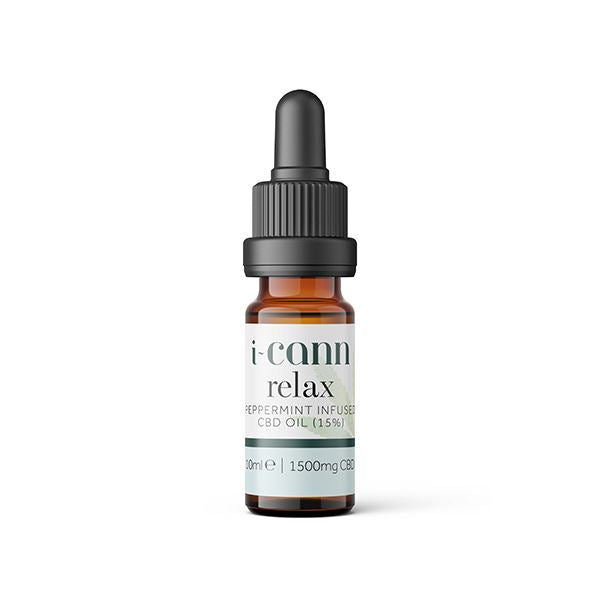 i-Cann Relax 15% Peppermint Infused CBD Oil - 10ml CBD Products i-Cann 