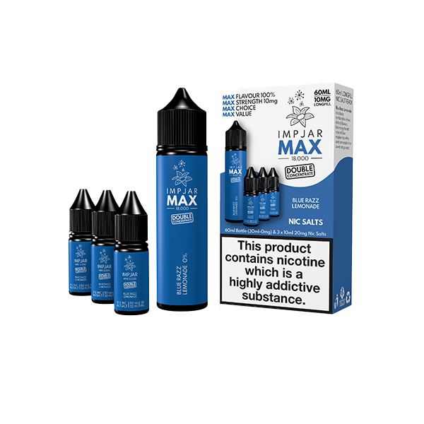 Imp Jar Max 60ml Longfill Includes 3x 20mg Nic Salts Vaping Products Imp Jar Blue Razz Lemonade 