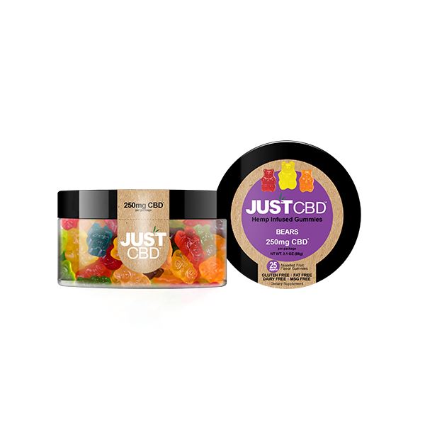 Just CBD 250mg Gummies - 88g CBD Products Just CBD Bear Gummies 