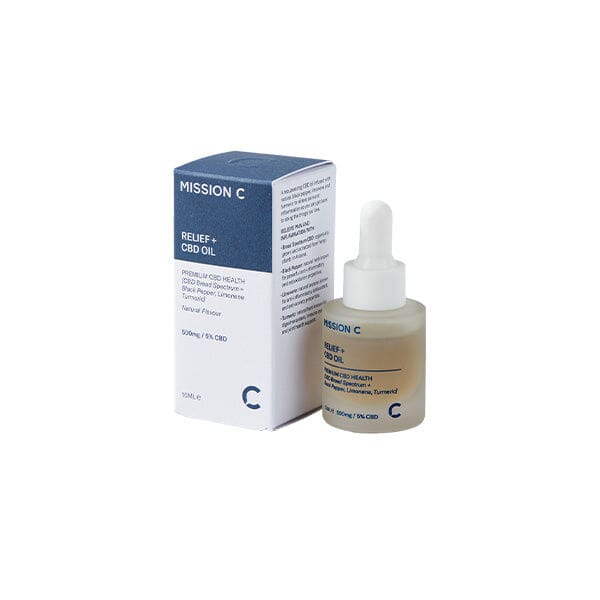 Mission C Relief + 500mg CBD Oil - 10ml CBD Products Mission C 
