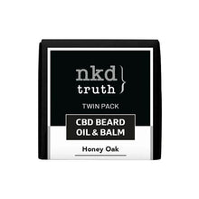 Load image into Gallery viewer, NKD 150mg CBD Twin Pack Honey Oak Beard Oil and balm (BUY 1 GET 1 FREE) CBD Products NKD 
