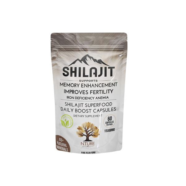 NTURE 15000mg Shilajit Capsules - 60 Caps Fulfilment Nture 