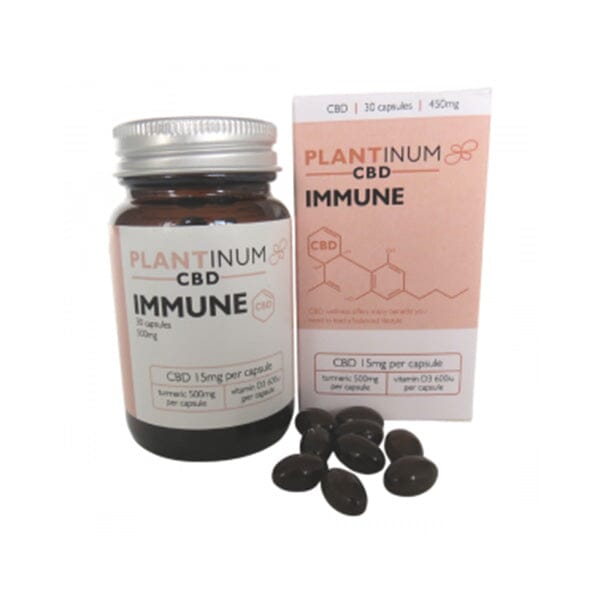 Plantinum CBD 450mg CBD Immune Soft Gel Capsules - 30 Caps CBD Products Plantinum CBD 