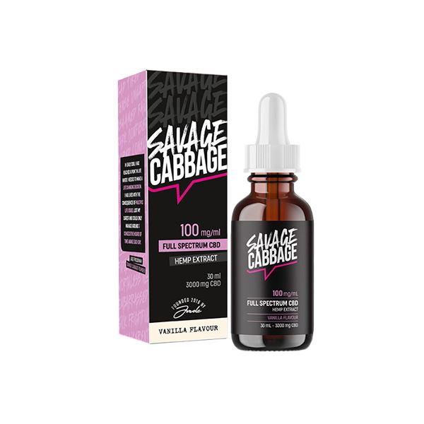Savage Cabbage 3000mg CBD Oil Vanilla 30ml CBD Products Savage Cabbage 
