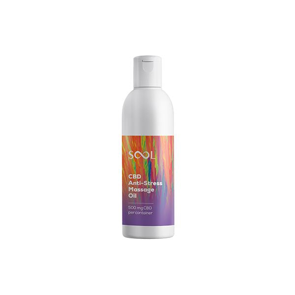SOOL 500mg Broad Spectrum CBD Anti-Stress Massage Oil 200ml (BUY 1 GET 1 FREE) CBD Products SOOL 
