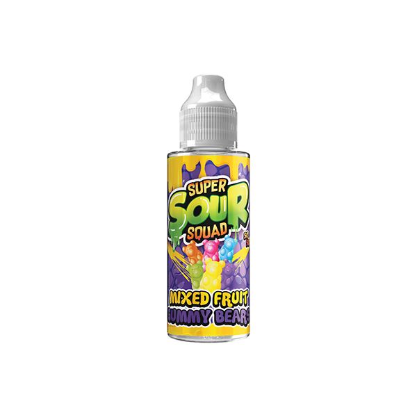 Super Sour Squad 100ml E-liquid 0mg (50VG/50PG) E-liquids Signature Flavours Gummy Bears 