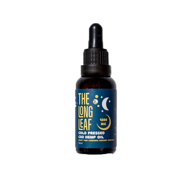 The Long Leaf 1200mg Night Cold Pressed Oil 30ml CBD Products The Long Leaf 