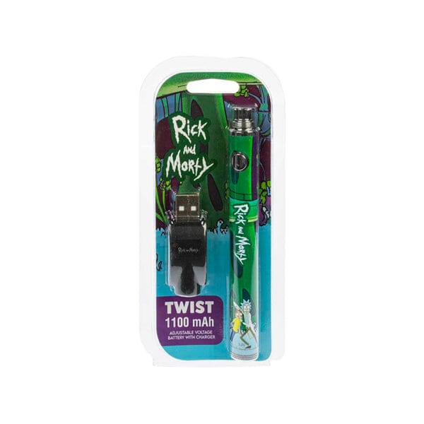 Twist 1100mAh Adjustable Vape Battery & USB Charger Vape Kits Twist Vape Rick & Morty Twist Green 