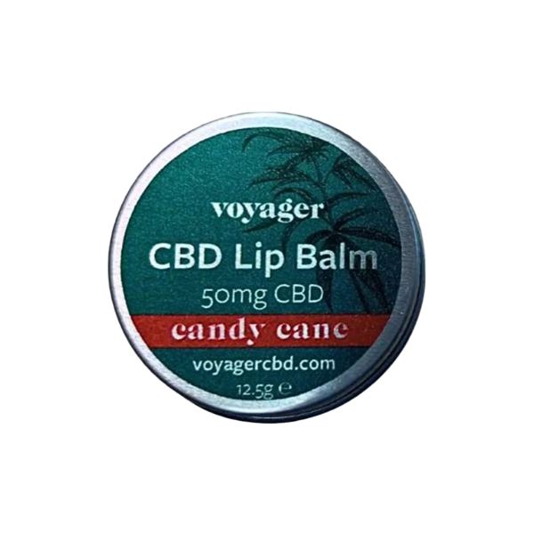Voyager 50mg CBD Nourish and Protect Lip Balm - 12.5g CBD Products Voyager Candy Cane 