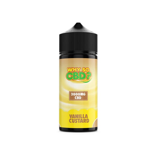 Why So CBD? 3000mg Full Spectrum CBD E-liquid 120ml CBD Products Why So CBD Vanilla Custard 