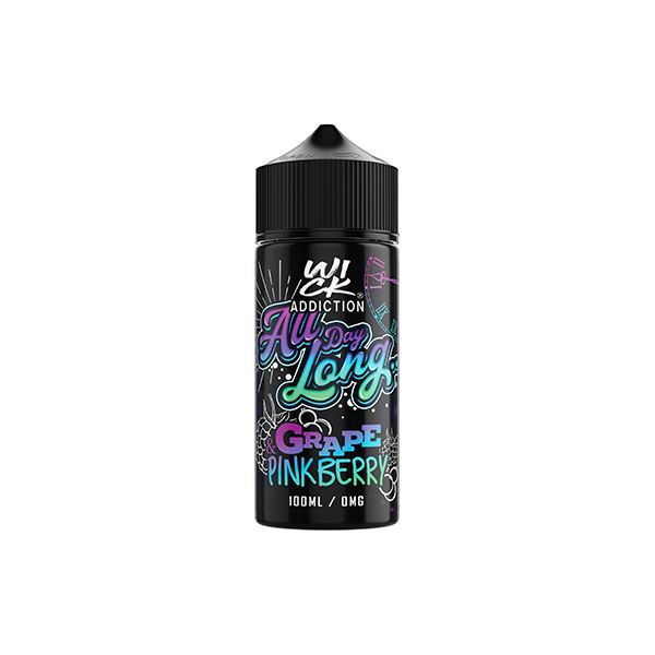 Wick Addiction All Day Long 100ml Shortfill 0mg (70VG/30PG) E-liquids Wick Addiction Grape & Pinkberry 