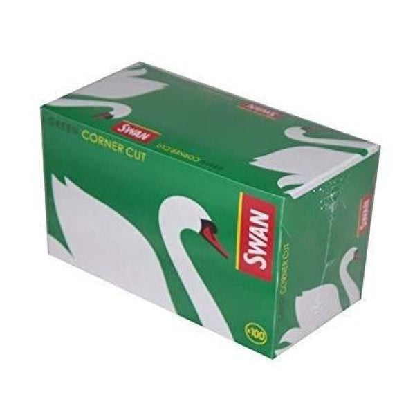 100 Swan Green Regular Corner Cut Rolling Papers Smoking Products Swan 