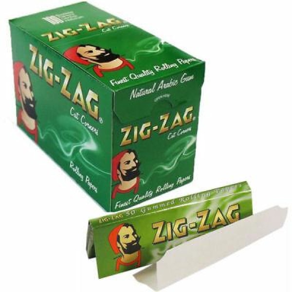 100 Zig-Zag Green Regular Size Rolling Papers Smoking Products Zig-Zag 